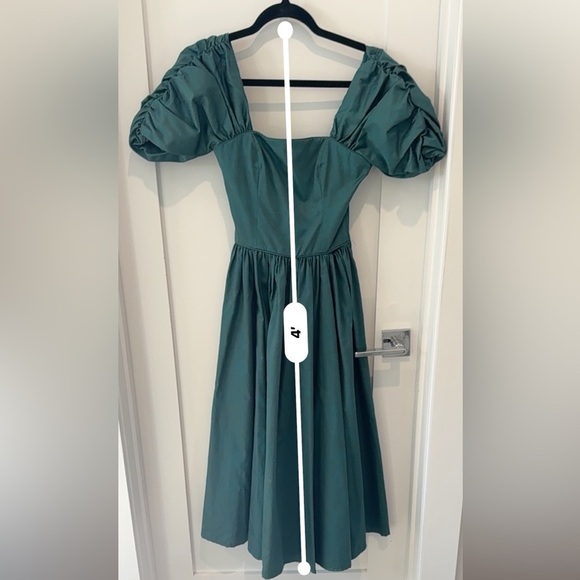 NEW Laura Ashley teal green dress vintage cottage girl 100% cotton - Picture 10 of 12